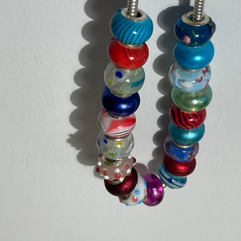 Pandora Style  Bracelet/Necklace Charms- With Sterling Silver Grommets- 19